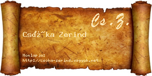 Csóka Zerind névjegykártya